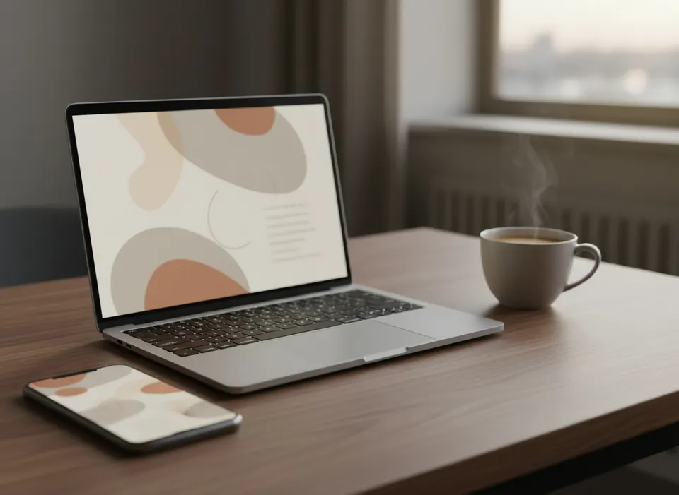 Owner statements open on a laptop and phone
